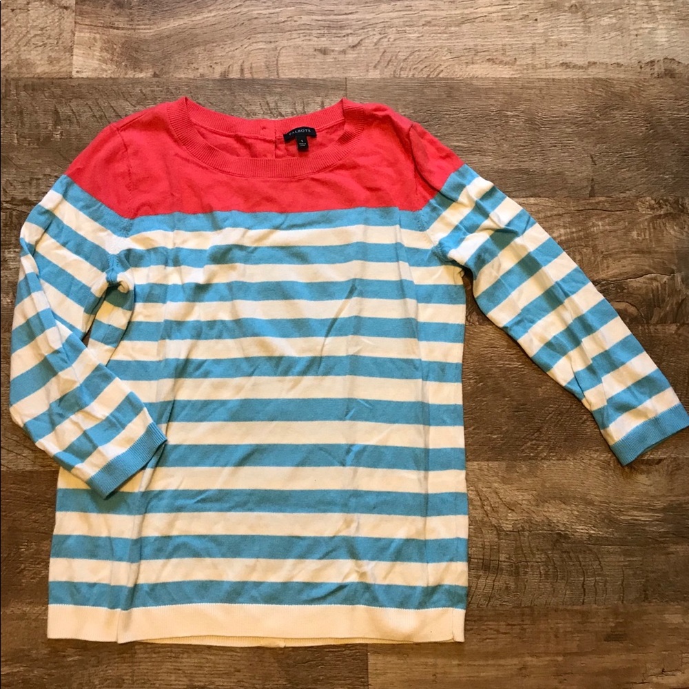 Talbots sweater with button back